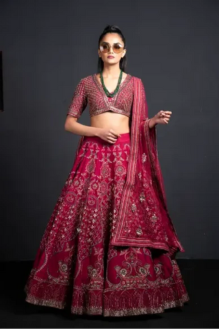 Pink bridal lehenga set