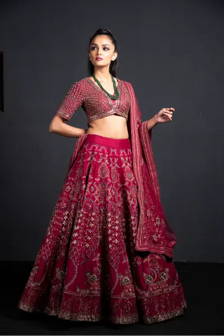 Pink bridal lehenga set