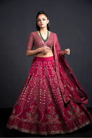 Pink bridal lehenga set