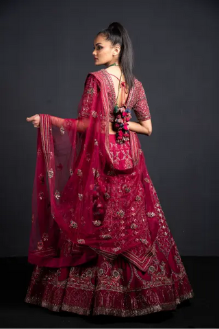 Pink bridal lehenga set