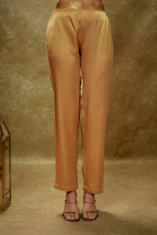 Champagne gold sequin kurta pants set