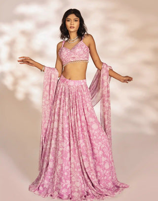 Venus bright lilac lehenga set