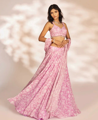 Venus bright lilac lehenga set