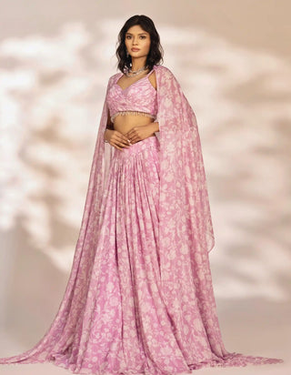 Venus bright lilac lehenga set