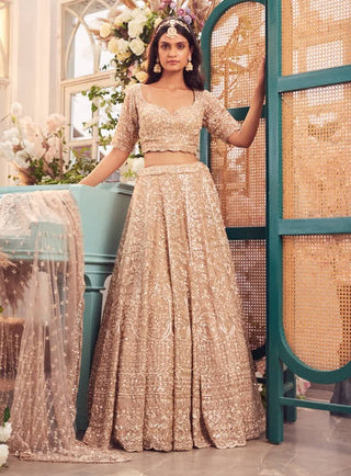 Margarett gold embroidered lehenga set