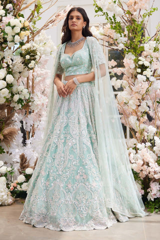 Arsh mint embroidered lehenga set