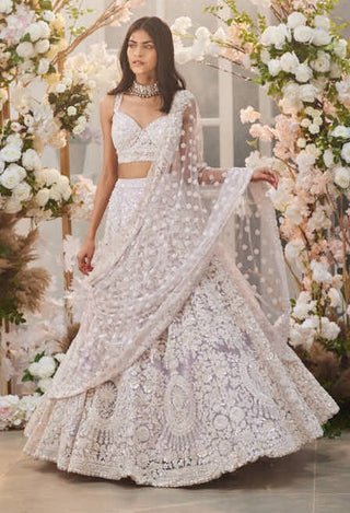 Nooraniyat lilac embroidered lehenga set