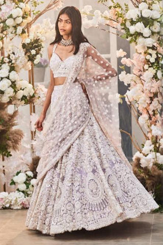 Nooraniyat lilac embroidered lehenga set